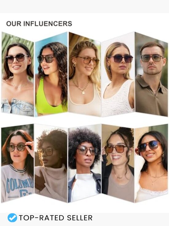 Vintage Aviator Square Sunglasses Retro 70s UV400 Sun Glasses Women Men main image 2